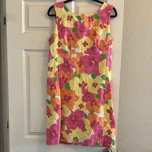 Lilly Pulitzer Floral Multicolor Sleeveless Dress size 12